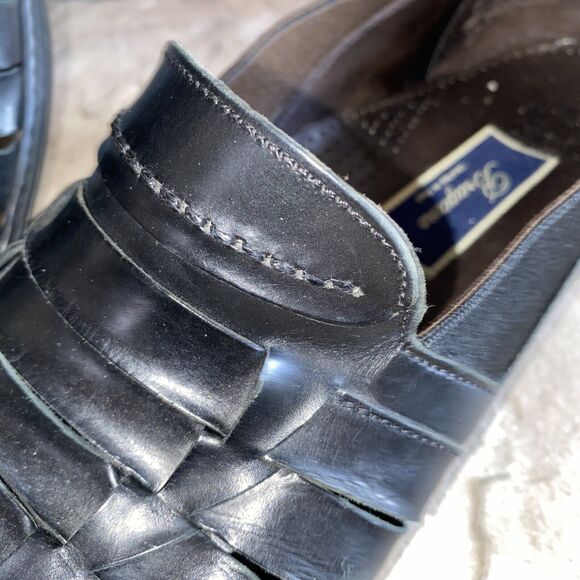 ? Bragano Mens Woven Black Leather Size 11 Shoes Italy Hans Cole Loafers main image 10